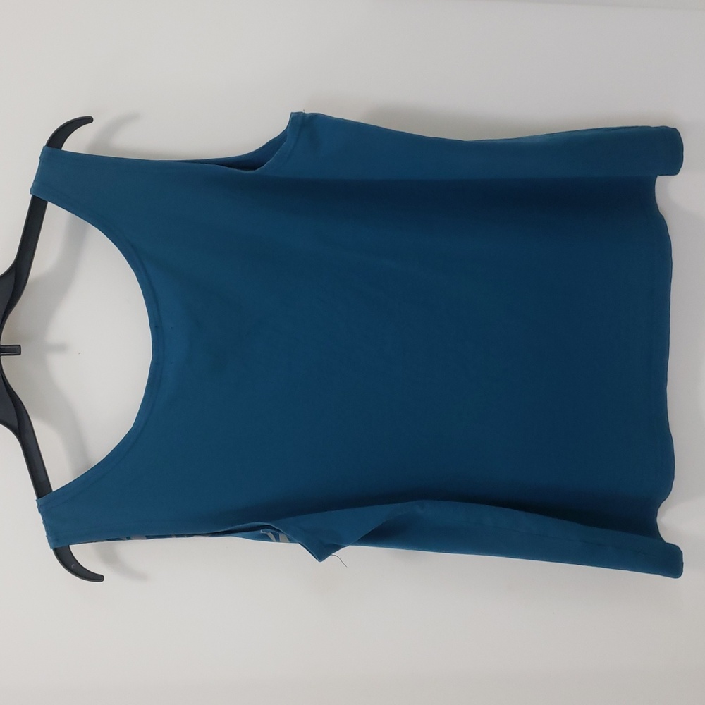 〰️Tanoa〰️ Teal Heliconia Print Tank Top XL - Picture 5 of 5